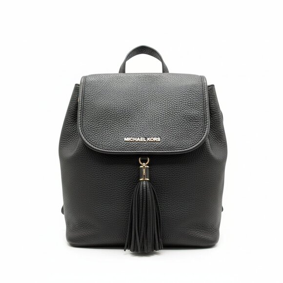 Michael Kors Handbags - Michael Kors Bedford Black Drawstring Backpack with Gold Hardware